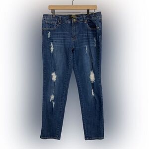 Versace Jeans Women’s 31 Blue Distressed Denim 19V69 Italia Italy Logo Jeans SRL